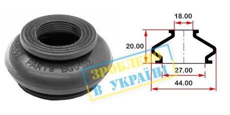 Пыльник опоры шаровой рулевого наконечника (универсальный) (27х18x20) - BELGUM PARTS BG0122