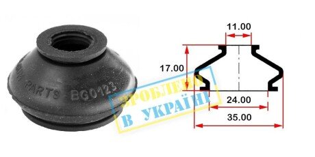 Пильовик кульової опори - (7H5411317E, 7H5411317B, 7H5411317A) BELGUM PARTS BG0123 (фото 1)