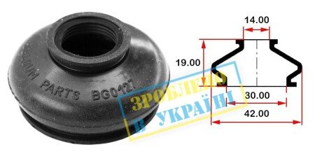 Пильовик кульової опори - (8E0407506A, 8D0407506H, 8D0407506F) BELGUM PARTS BG0127 (фото 1)