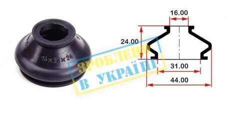 Пыльник опоры шаровой рулевого наконечника (универсальный) (16x31x24) - BELGUM PARTS BG0152