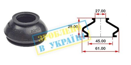 Пильовик кульової опори - (0003401170, 0004600648, 0004601248) BELGUM PARTS BG0155