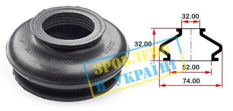 Пыльник опоры шаровой рулевого наконечника (универсальный) (52х32x32) - BELGUM PARTS BG0161