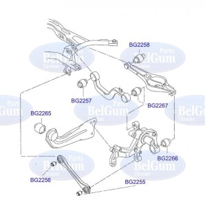 Сайлентблок задньої поперечної тяги внутрішній - BELGUM PARTS BG2255