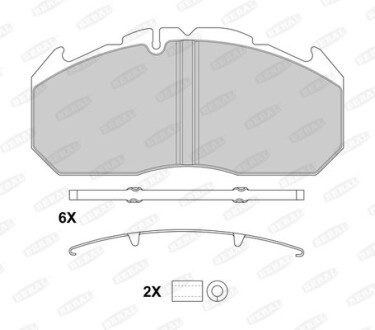 Колодки тормозные, WVA 29030, WVA 29113 - (81508206044, 8108206036, 81508045087) BERAL BCV29030BK (фото 1)