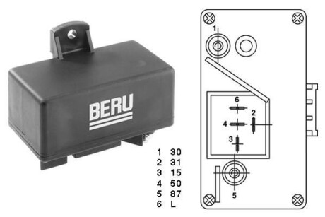 Блок управления, время накаливания - BERU GR066