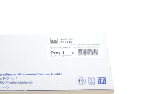 Фото 9 - Котушка запалювання BERU ZSE215