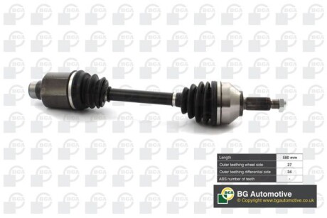 Полуось Mondeo 00-07 Пр. (581mm) - BGA DS2357R