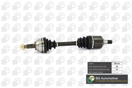 Піввісь Land Rover Freelander 98-06 2.0-2.5 D (пр.) - BGA DS7513R