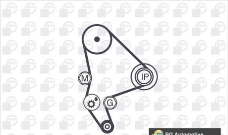 Фото 2 - Комплект ременя ГРМ BGA TB6701K