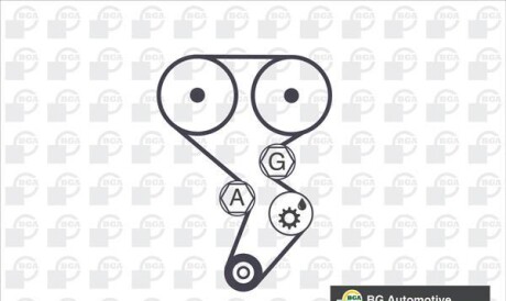 Фото 2 - Комплект ремня ГРМ BGA TB7310K