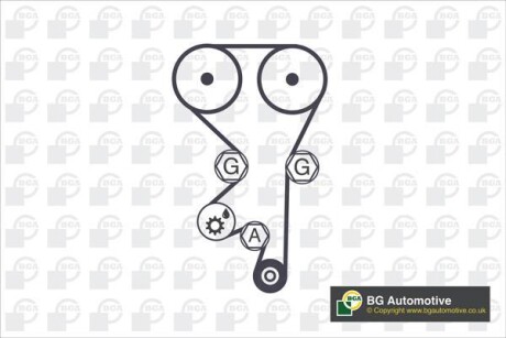 Фото 2 - Комплект ременя ГРМ BGA TB9500K