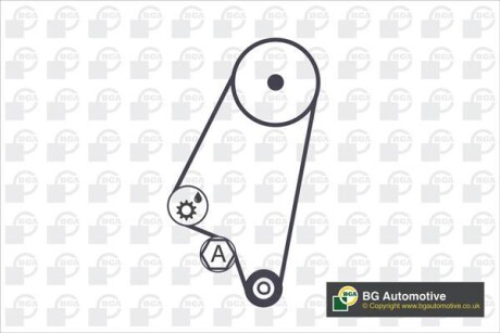 Фото 2 - Комплект ременя ГРМ BGA TB9520K