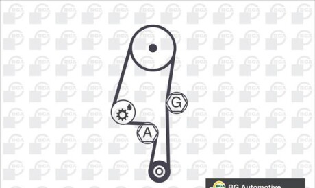 Фото 2 - Комплект ремня ГРМ BGA TB9700K