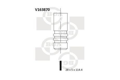 Впускной клапан - (55206431, 55207517, 55565261) BGA V163870