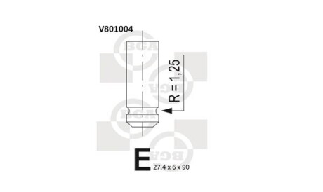 Выпускной клапан - (lgh101360) BGA V801004