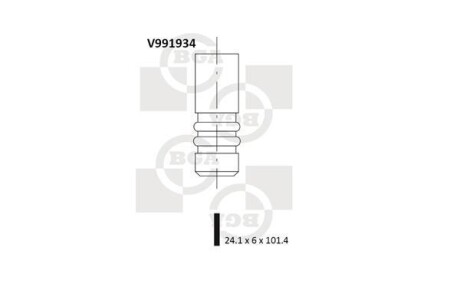 Клапан випуск. FOCUS/FIESTA/ MONDEO 1.4/1.6i 98- - BGA V991934