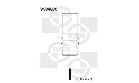 Впускной клапан - (46553048, 46403681) BGA V994876