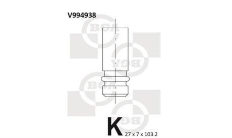 Выпускной клапан - (13668827, 7438610008) BGA V994938