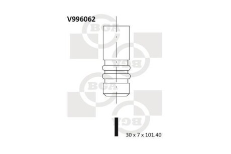 Клапан випуск. FABIA/FELICIA/OCTAVIA 1.3/1.4i 94-03 - BGA V996062