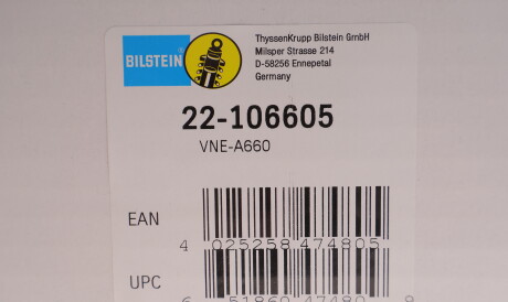 Фото 2 - Стійка амортизатору (амортизатор) BILSTEIN 22-106605 (22106605)