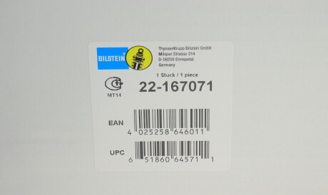 Фото 2 - Стійка амортизатору (амортизатор) BILSTEIN 22-167071 (22167071)