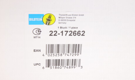 Фото 2 - Стойка амортизатору (амортизатор) BILSTEIN 22-172662 (22172662)