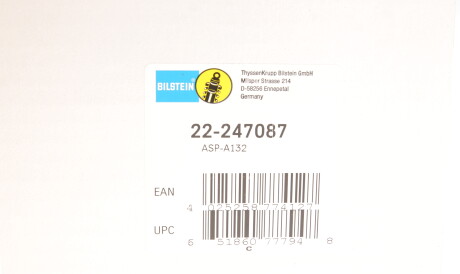 Фото 2 - Стійка амортизатору (амортизатор) BILSTEIN 22247087