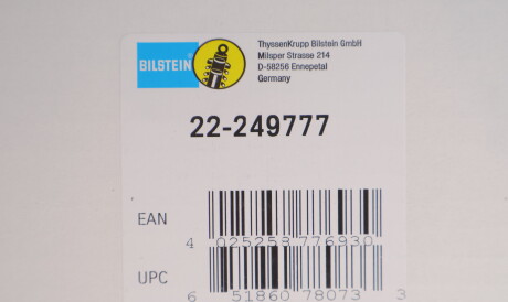 Фото 2 - Стойка амортизатору (амортизатор) BILSTEIN 22-249777