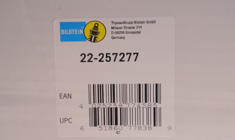 Фото 2 - Стійка амортизатору (амортизатор) BILSTEIN 22-257277 (22257277)