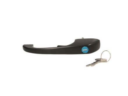 Ручка дверей передн Прав (з ключем, зовнішн, із замком, чорн) VW TRANSPORTER T3 05.79-07.92 - ((251837205)) BLIC 601001012405P