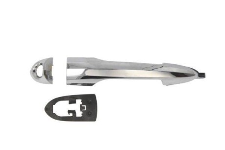 Ручка дверей передн Лів (зовнішн, з отвором для замка, хром) ALFA ROMEO GIULIETTA, MITO LANCIA YPSILON 312 09.08-12.20 - BLIC 601022016401P