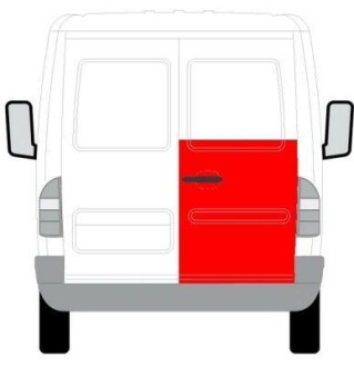 Reperaturka poszycia drzwi tylnych P MERCEDES SPRINTER 95-06 / VW LT 96-05 (1/2 wys) - BLIC 6016-00-3546156P