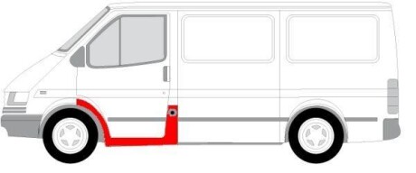 Ремонтна накладка Лів (оцинкований) FORD TRANSIT IV FL, TRANSIT IV FL II 01.91-07.00 - BLIC 6505-06-2515053P