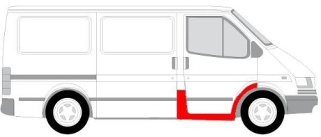 Ремонтна накладка Прав (оцинкований) FORD TRANSIT IV FL, TRANSIT IV FL II 01.91-07.00 - BLIC 6505-06-2515054P