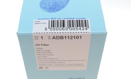 Фото 7 - Масляний фільтр BLUE PRINT ADB112101