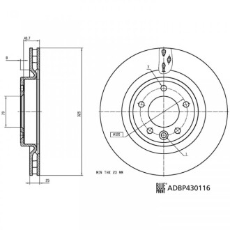 Tarcza ham. land rover - (lr084067) BLUE PRINT ADBP430116