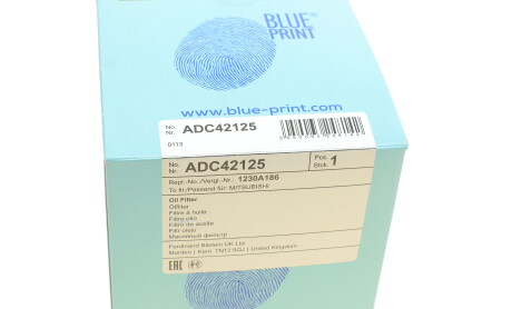 Фото 5 - Масляний фільтр BLUE PRINT ADC42125