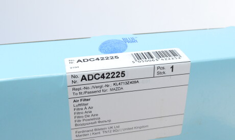 Фото 3 - Повітряний фільтр BLUE PRINT ADC42225