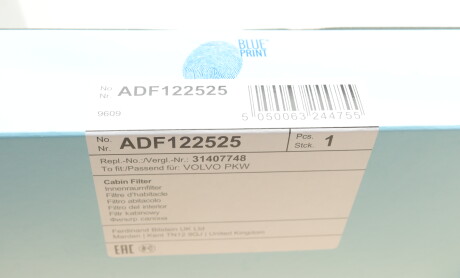 Фото 7 - Фильтр салона BLUE PRINT ADF122525