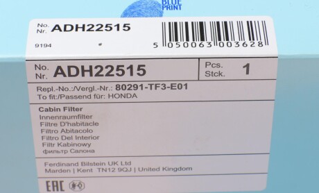 Фото 4 - Фильтр салона BLUE PRINT ADH22515