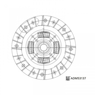 Диск сцепления - (lf0216460a, f0c67550bb, fs0216460a) BLUE PRINT ADM53137 (фото 1)