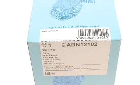 Фото 5 - Масляний фільтр BLUE PRINT ADN12102