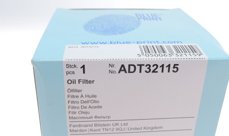 Фото 2 - Масляный фильтр BLUE PRINT ADT32115