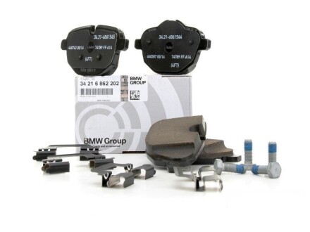 Комплект тормозных колодок, дисковый тормоз - BMW 34216862202