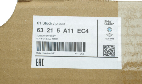 Фото 2 - Автозапчасть BMW 63215A11EC4