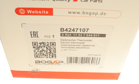 Фото 10 - Термостат системы охлаждения BOGAP B4247107