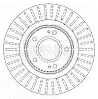 Тормозной диск - (1606375780, 1611429880, 424958) BORG & BECK BBD4481 (фото 1)