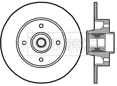 Гальмівний диск - BORG & BECK BBD5896S