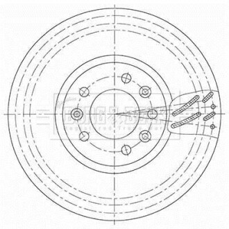 Гальмiвнi диски - (1647883380, 9805260180, SU001A3869) BORG & BECK BBD6138S