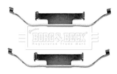 Комплектующие, колодки дискового тормоза - BORG & BECK BBK1012 (фото 1)